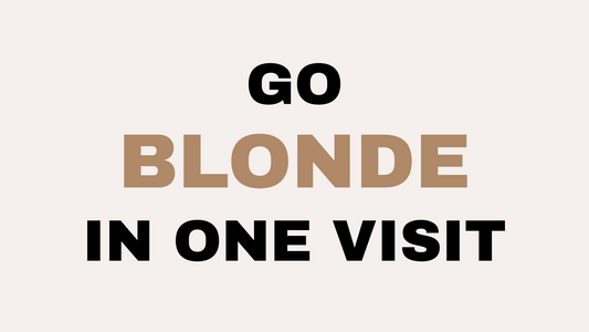 Going blonde in one appointment at Studio Eighteen Salon, Gilbert AZ.