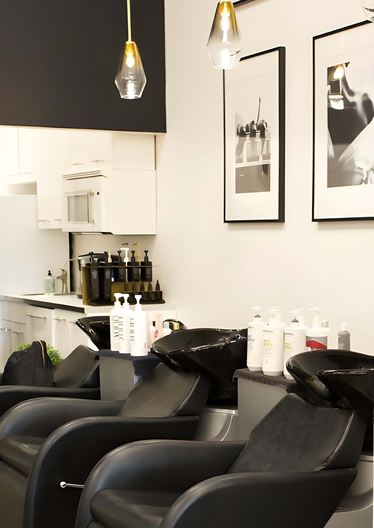 Shampoo bowls at Studio Eighteen Hair Lounge, Gilbert AZ