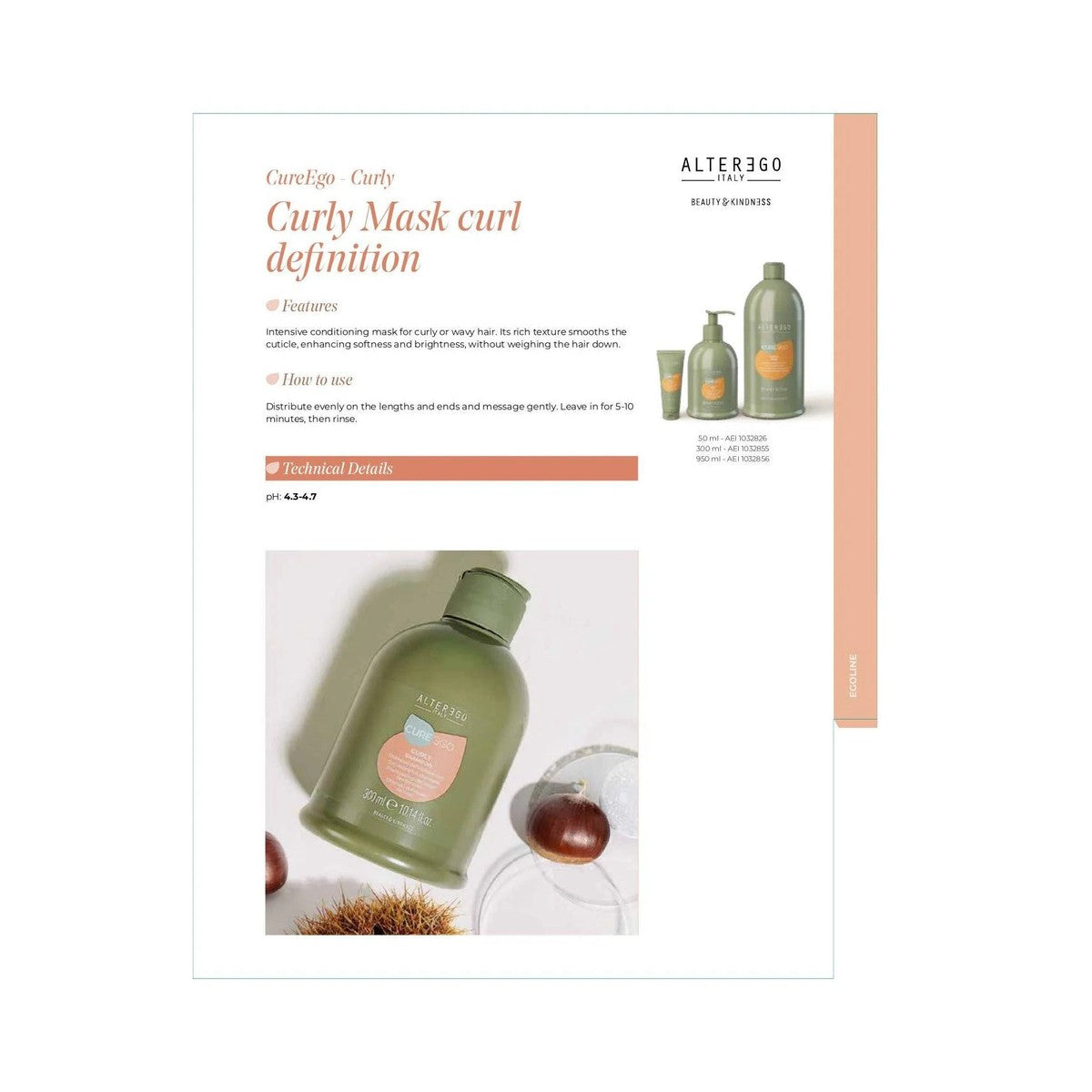 Alter Ego Curego Curly Mask