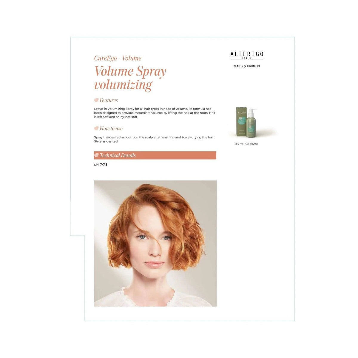Alter Ego Curego Volume Spritz Infusion